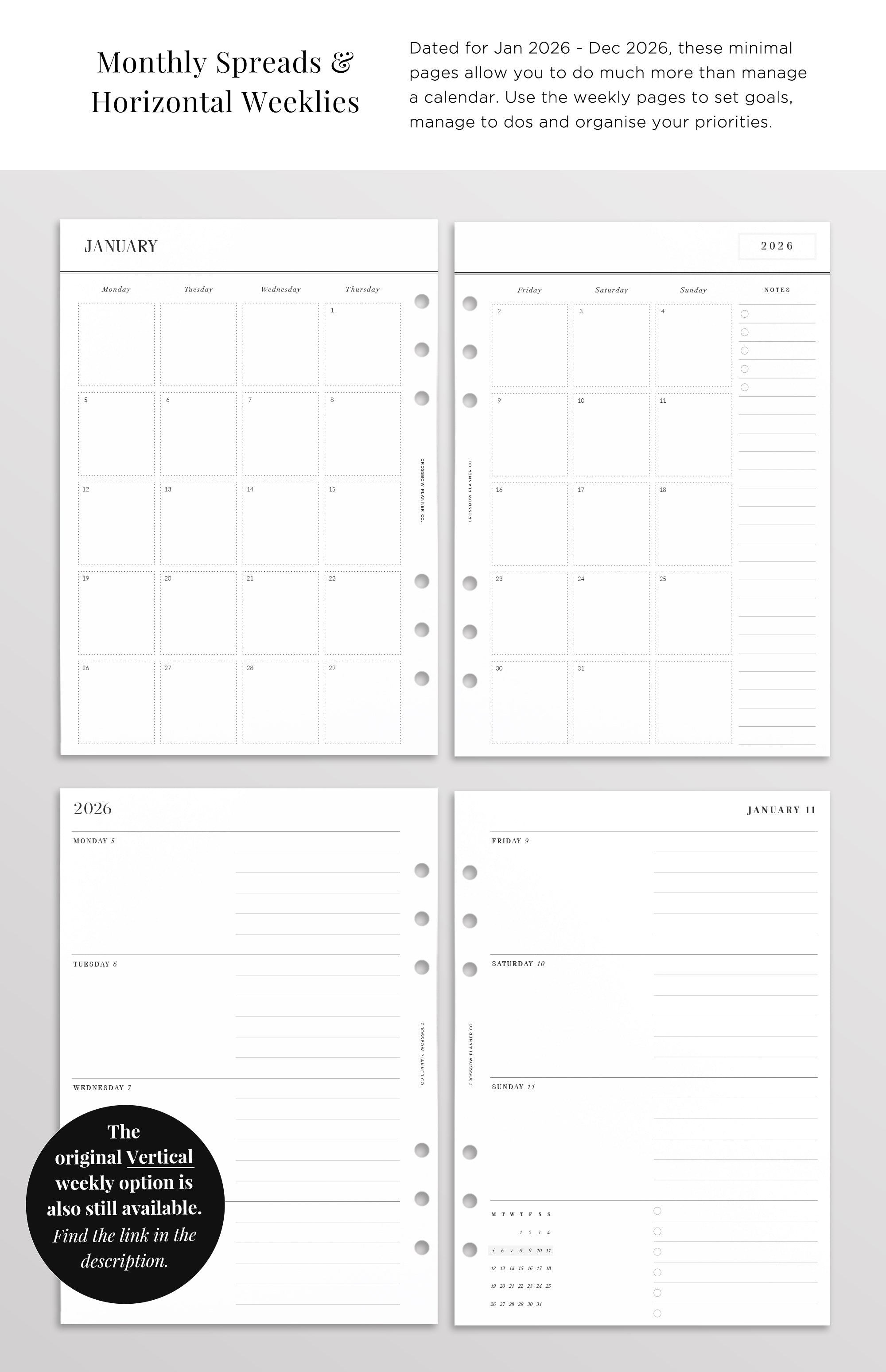 2026 A5 Planner Inserts | Louis Vuitton GM Agenda Refills