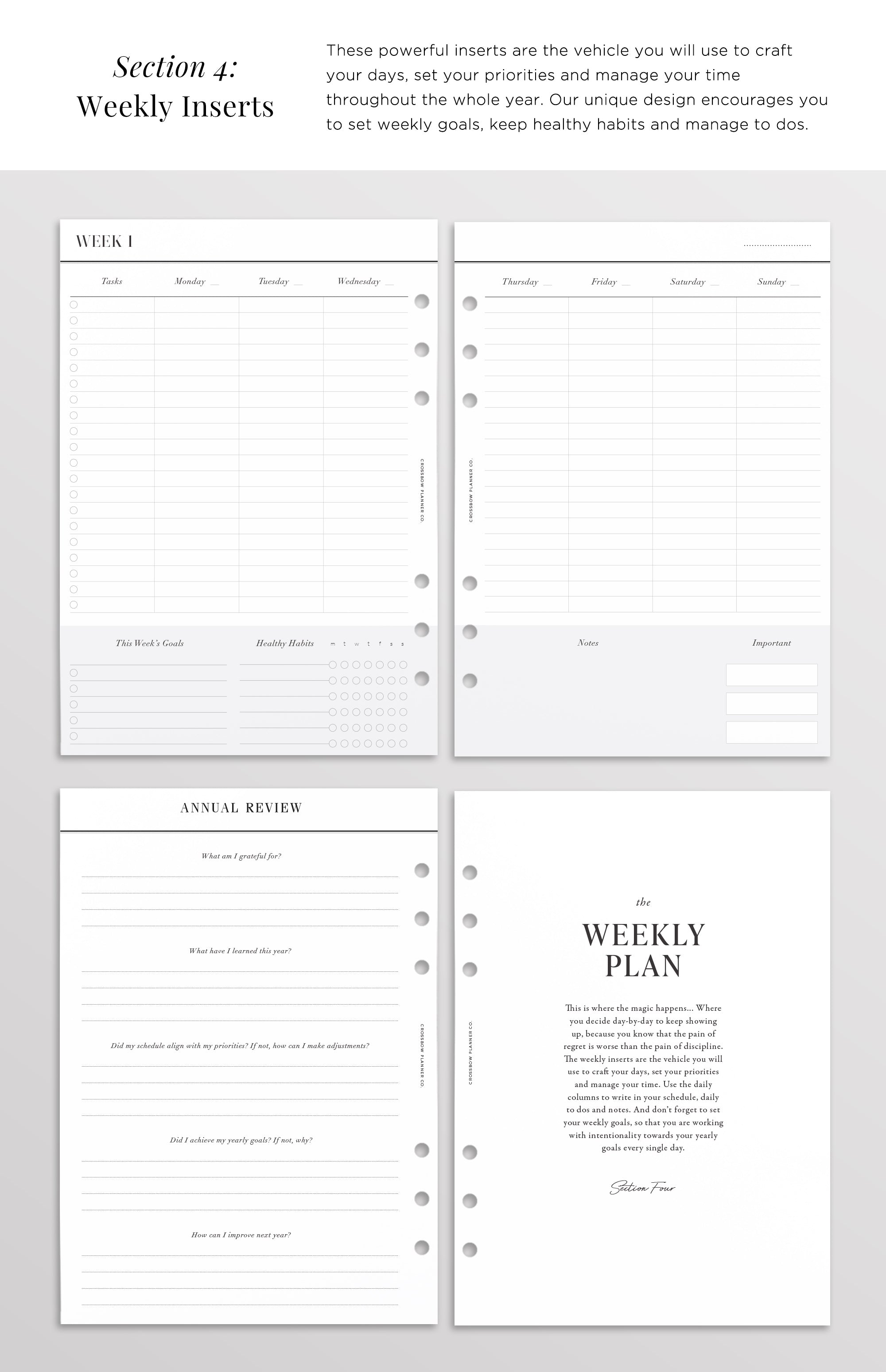 a5 yearly planner inserts