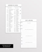 2027 weekly inserts