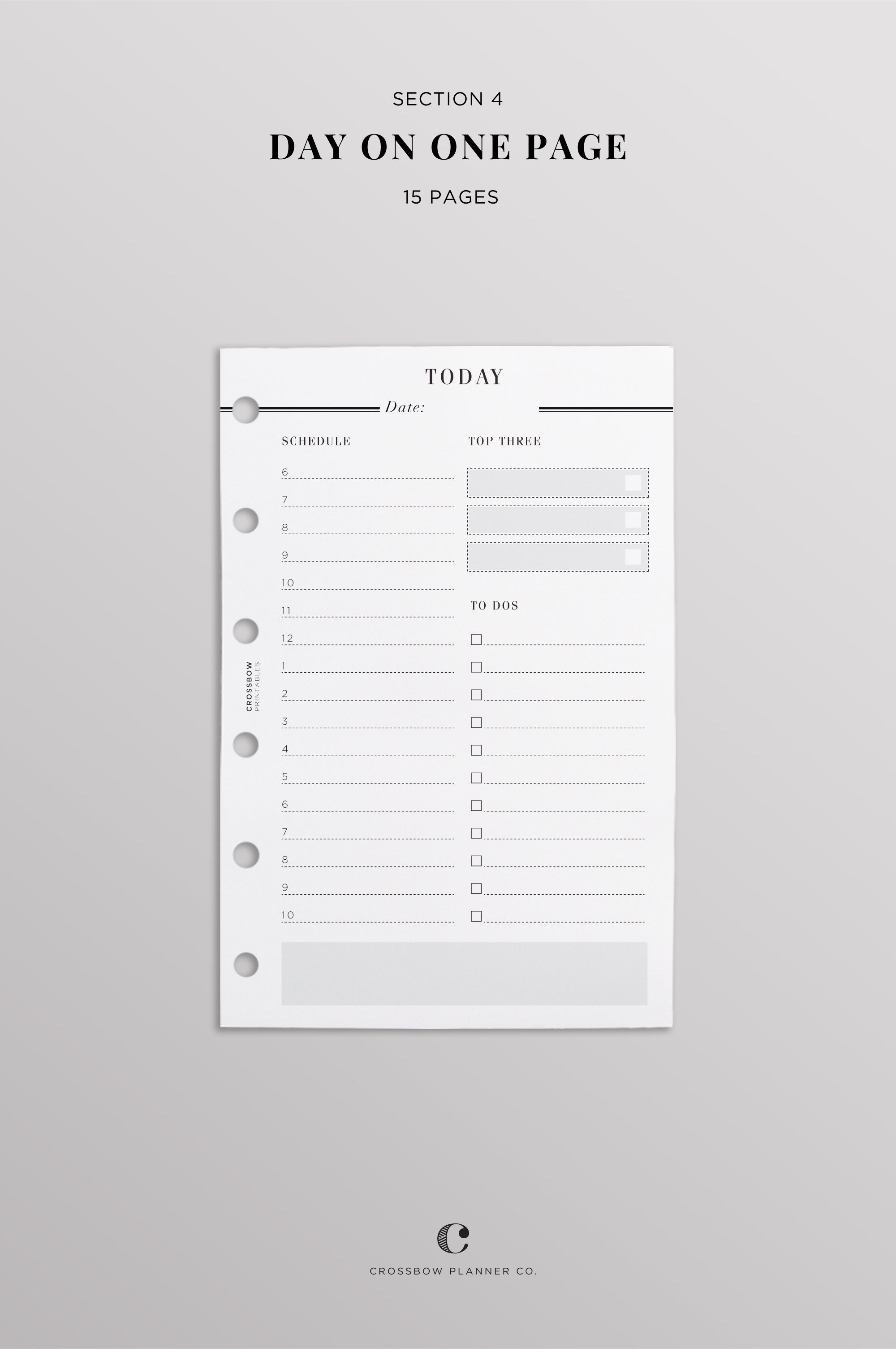 pocket planner printed inserts