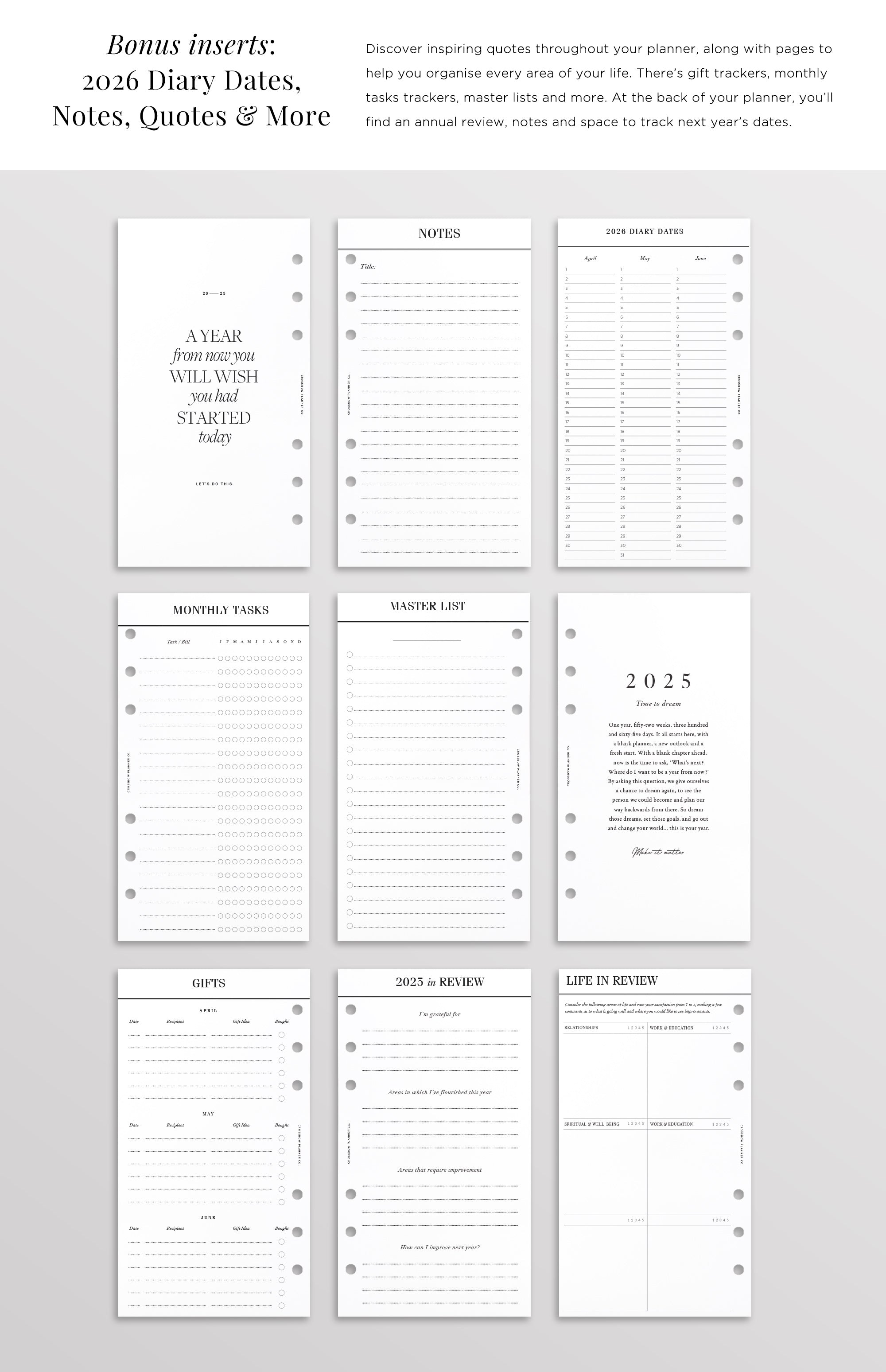 2025 planner refill personal 