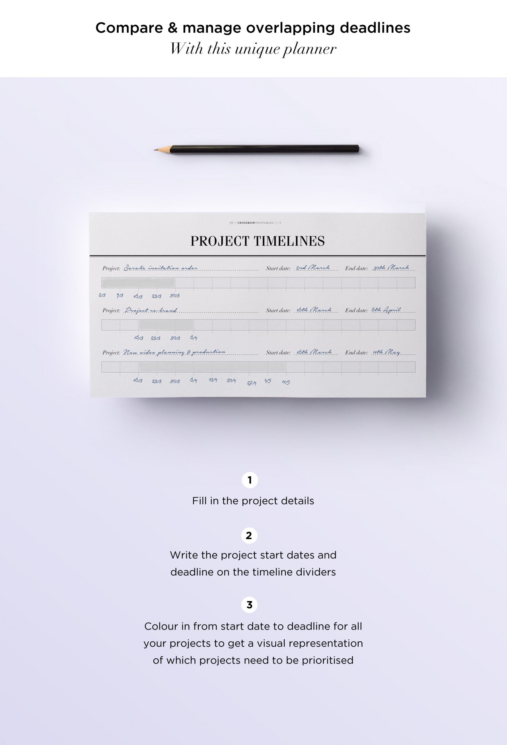 printable project planner personal