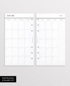 2027 monthly inserts personal size