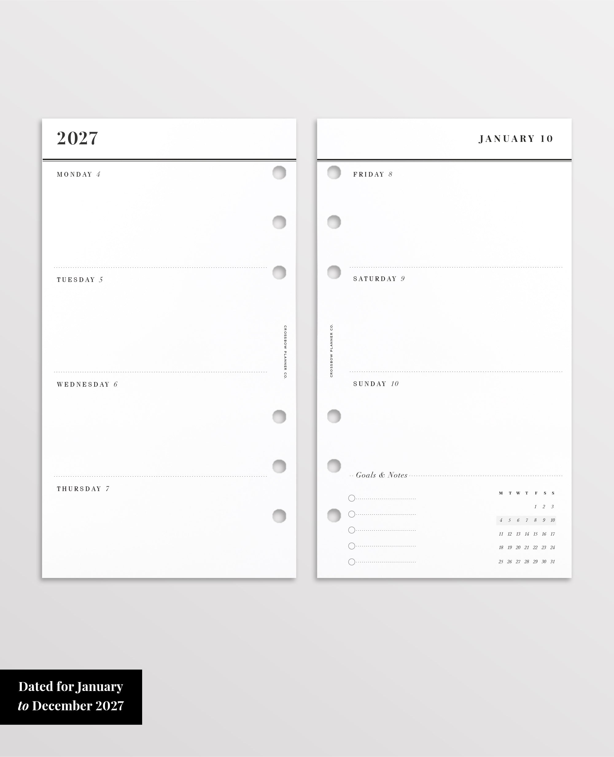 2027 weekly refill filofax personal