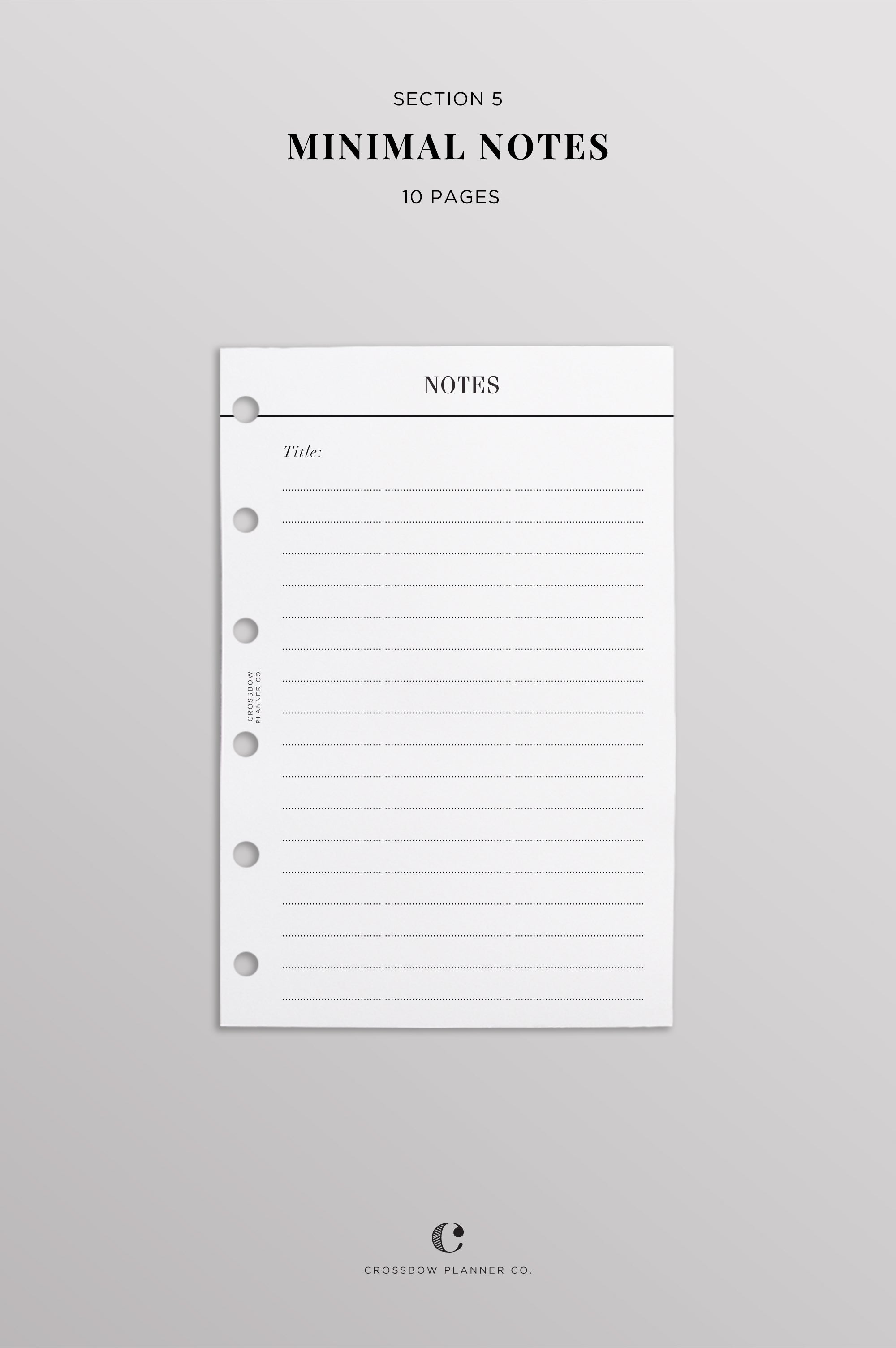 6 ring planner refills