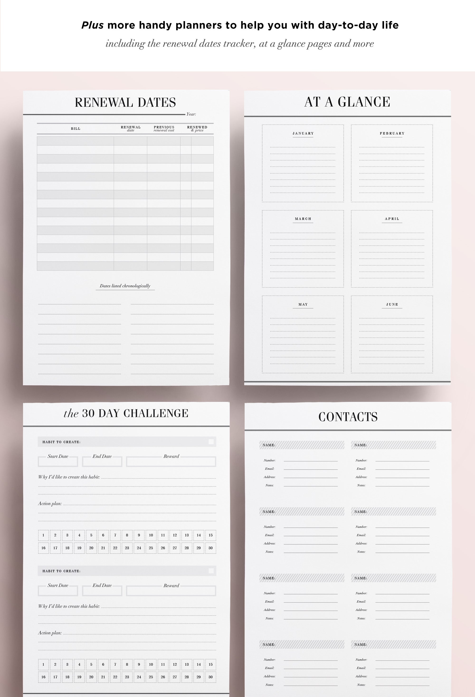 Life Planner: Printable Pack – Crossbow Planner Co. life-planner-printable-pack-crossbow-planner-co