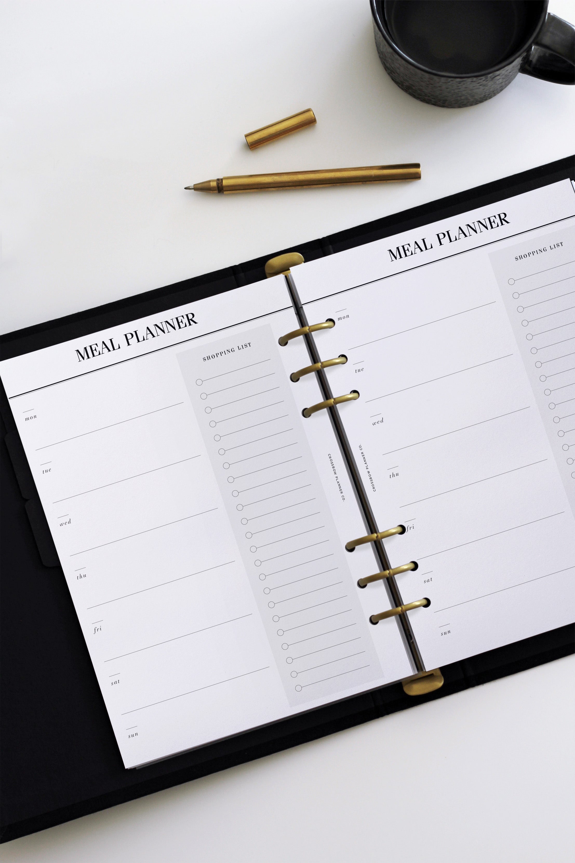A5 meal planner inserts