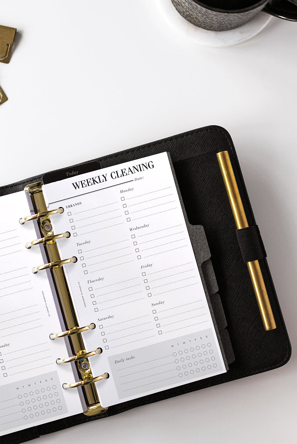 weekly cleaning planner inserts