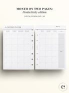 printable a6 diary pages month on two pages