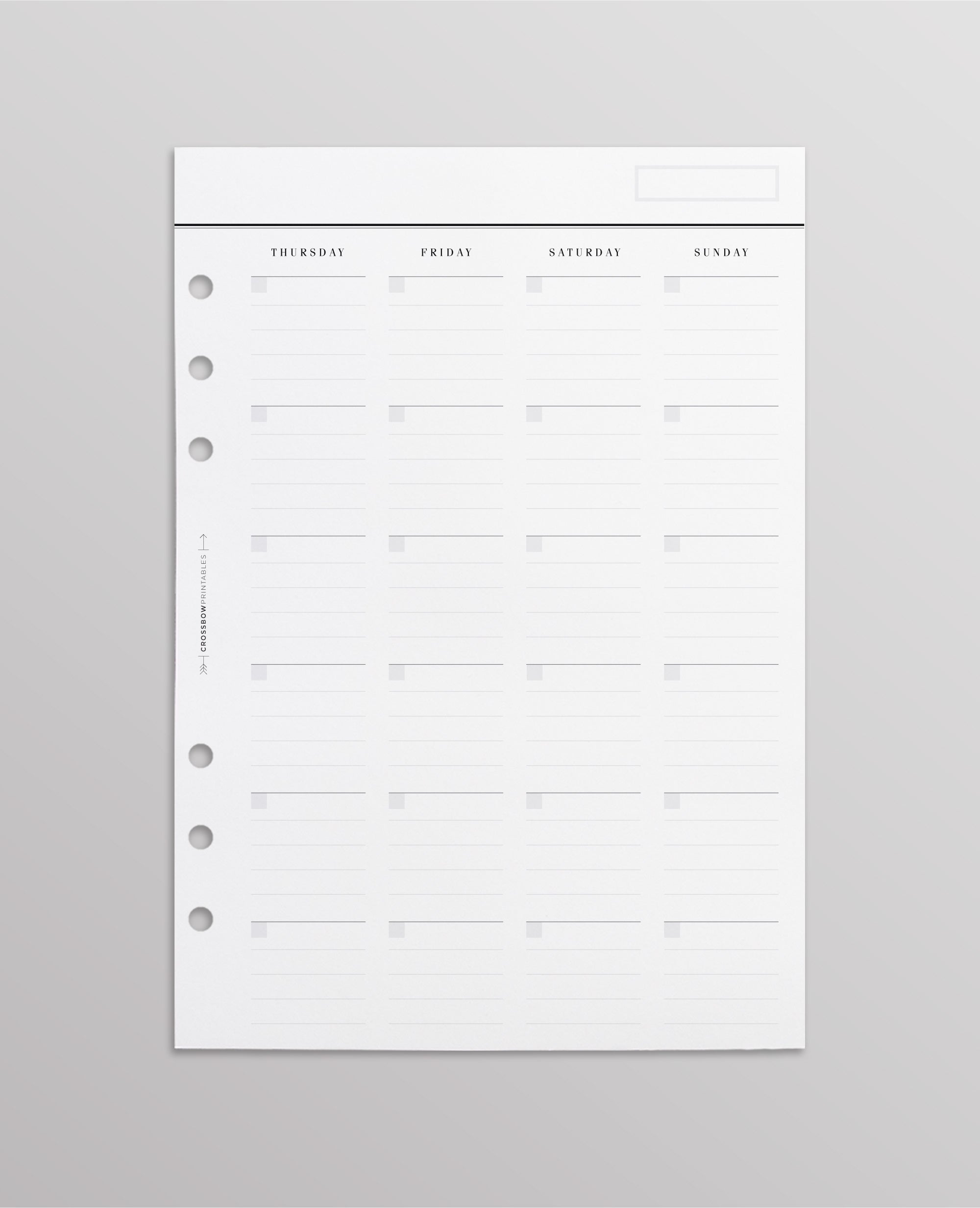 minimal monthly planner inserts