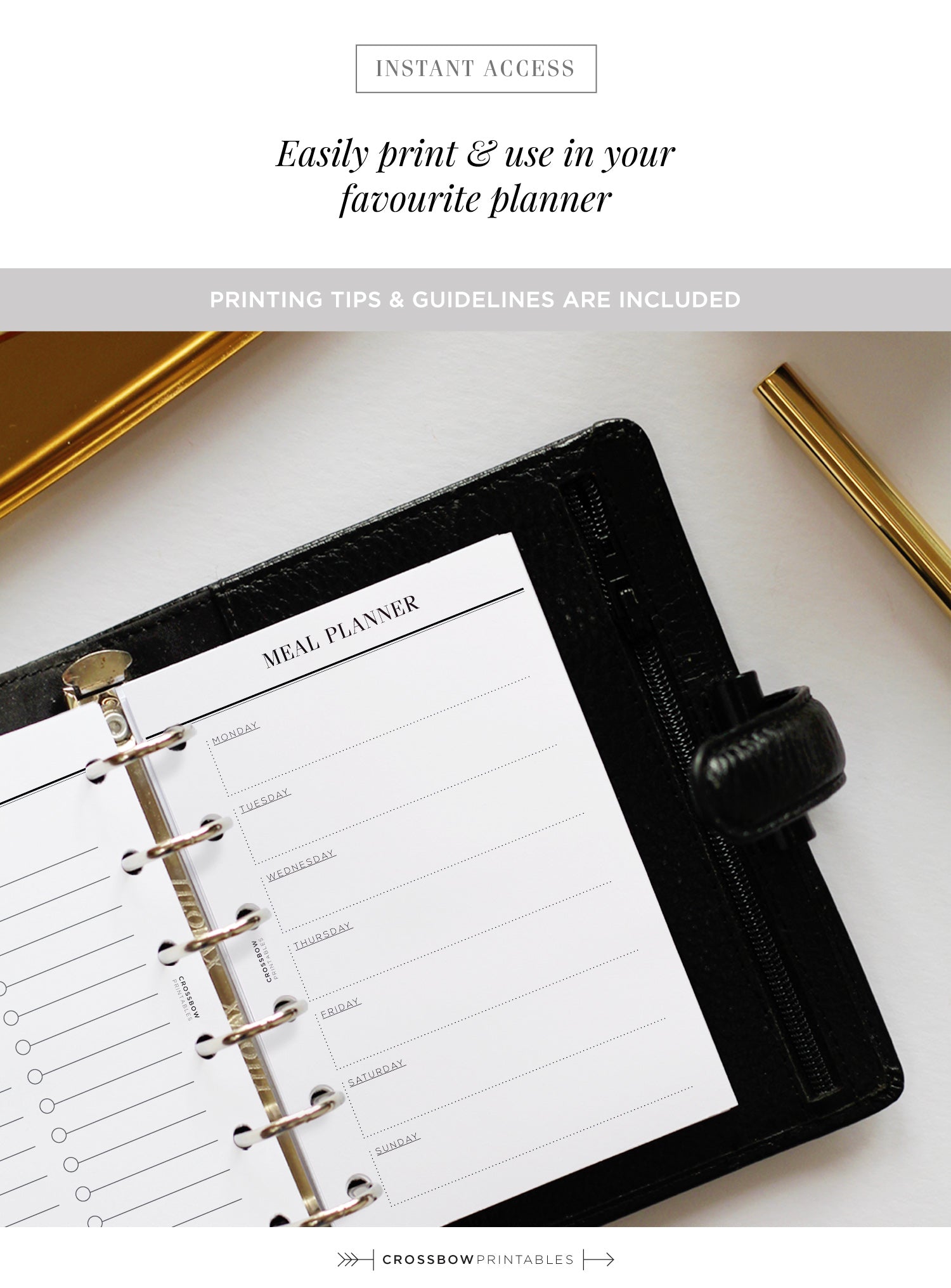 pocket meal planner and shopping list