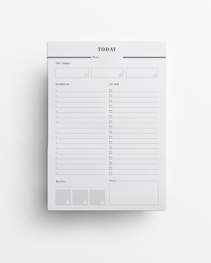 daily schedule notepad