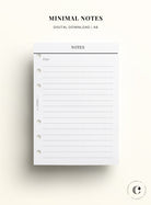 Printable A6 Planners Notes Refill