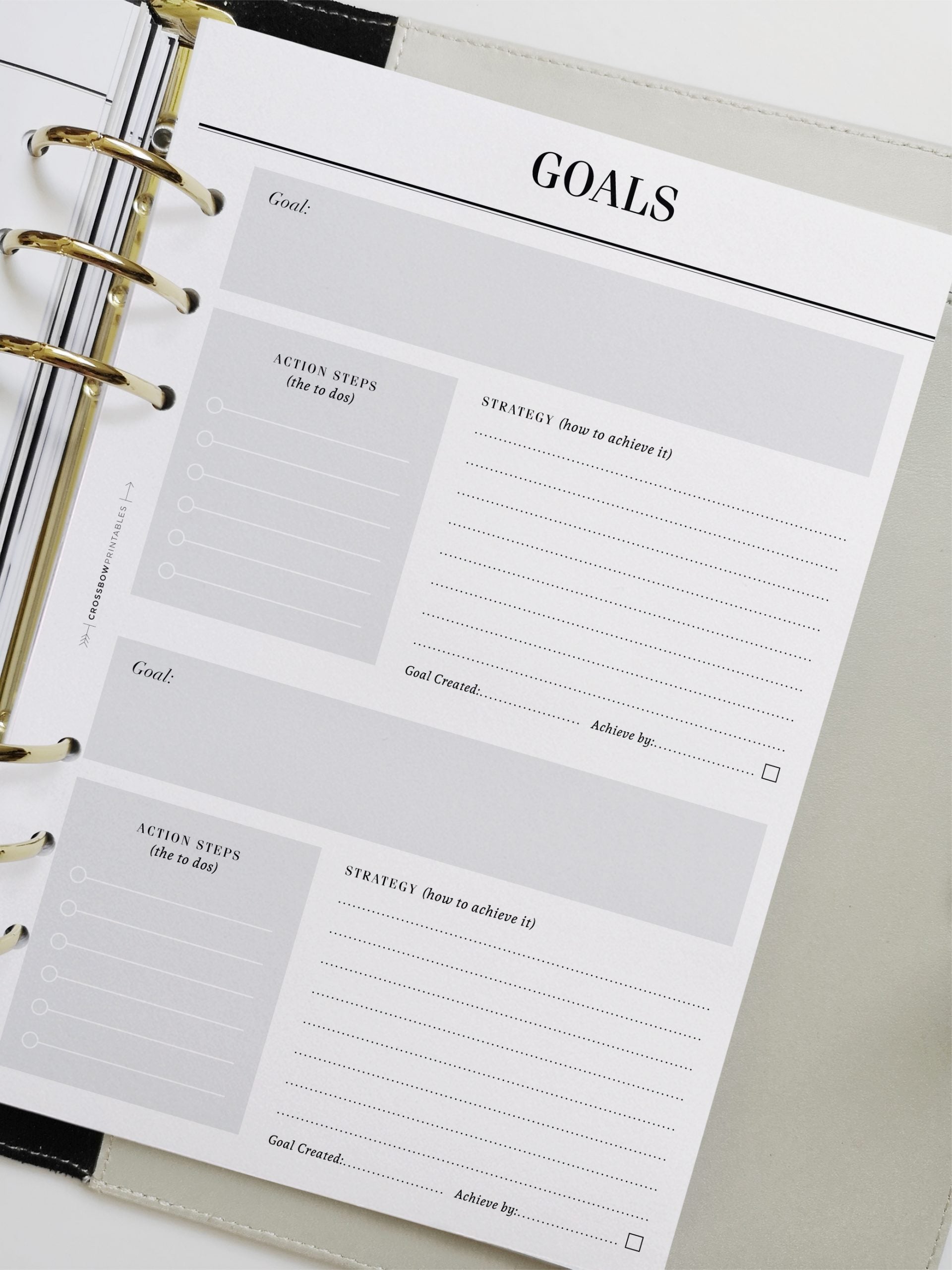 printable personal wide planner inserts