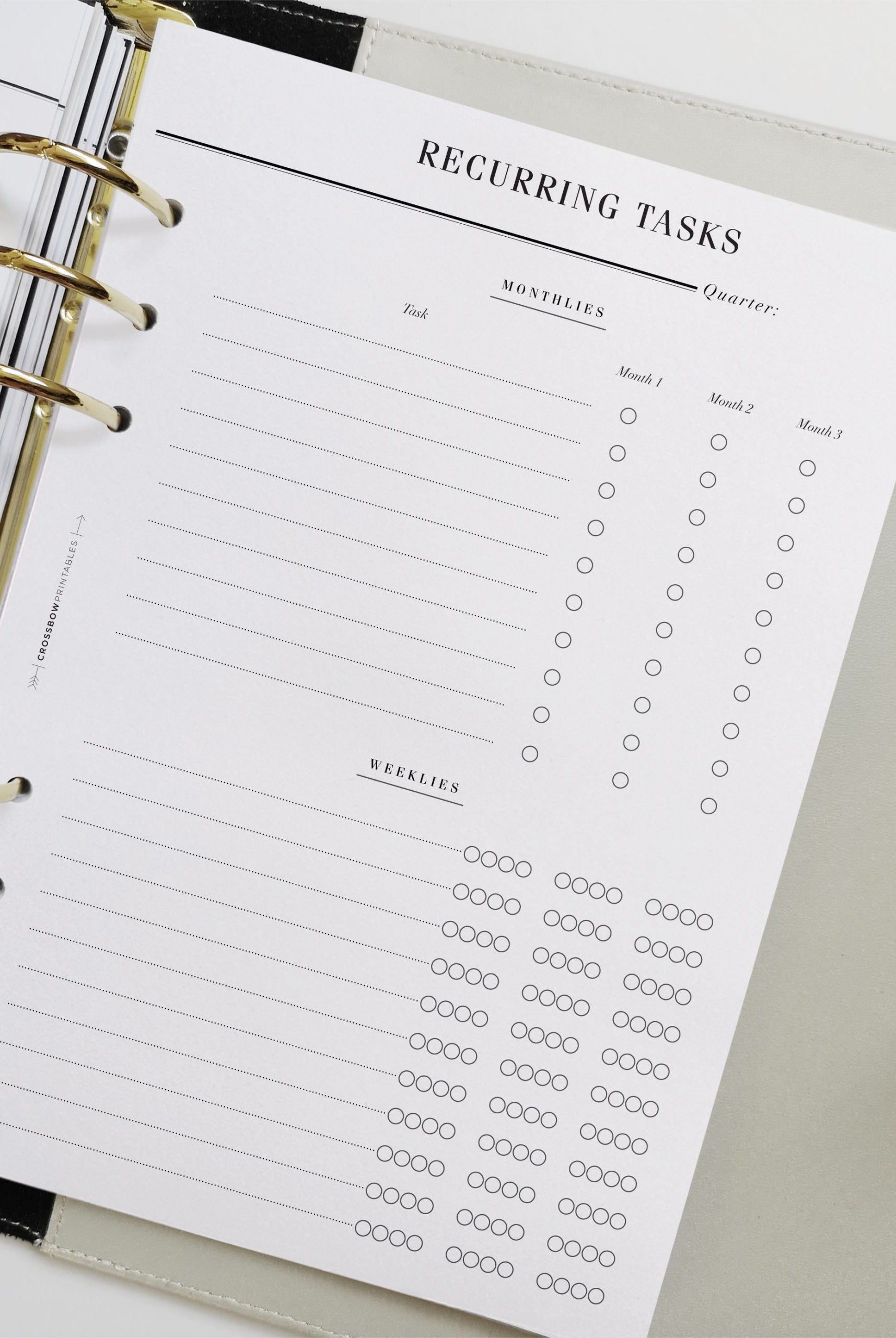 Printable personal wide Planner Inserts