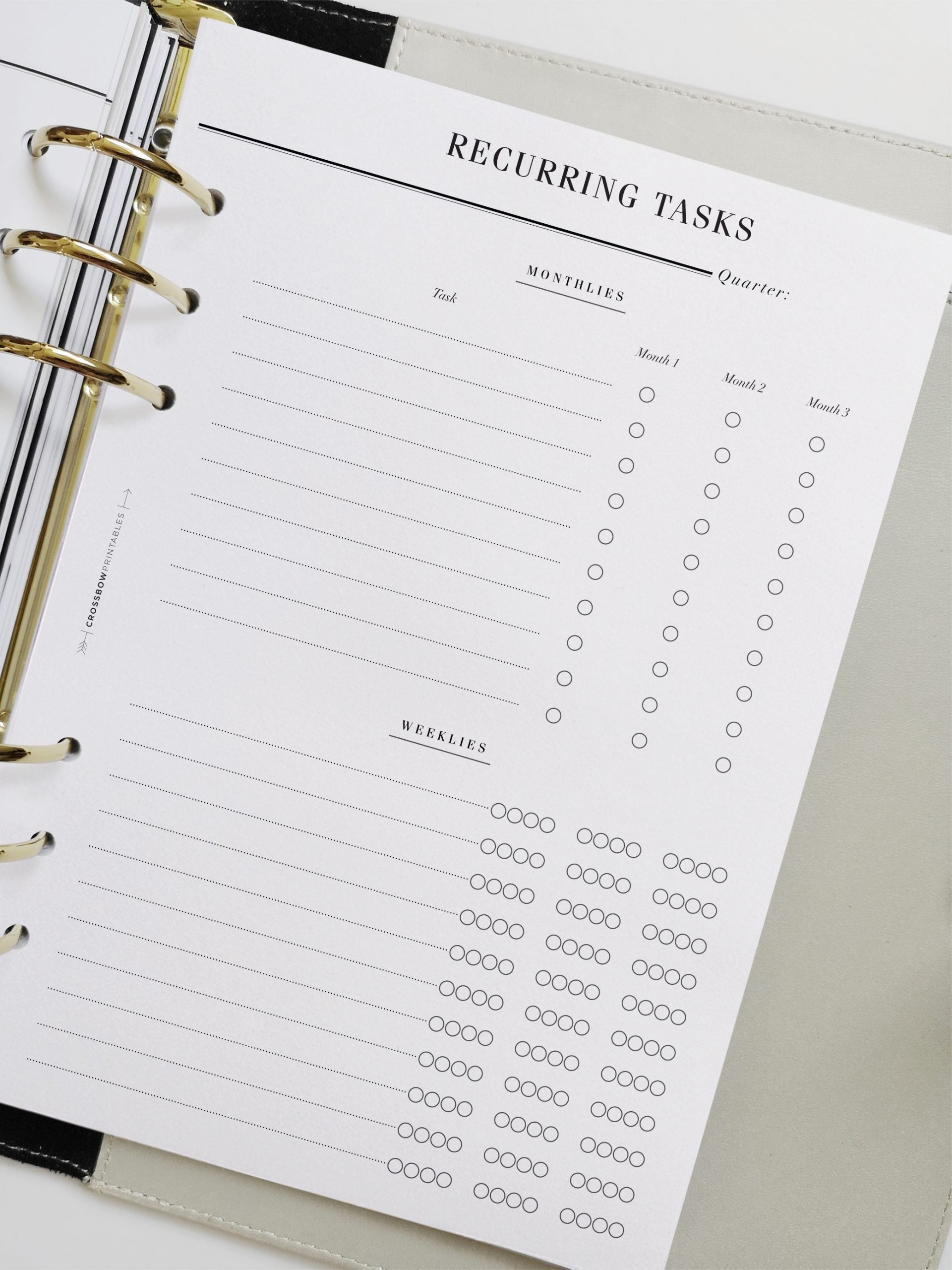 Printable personal wide Planner Inserts