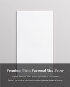 blank personal size paper