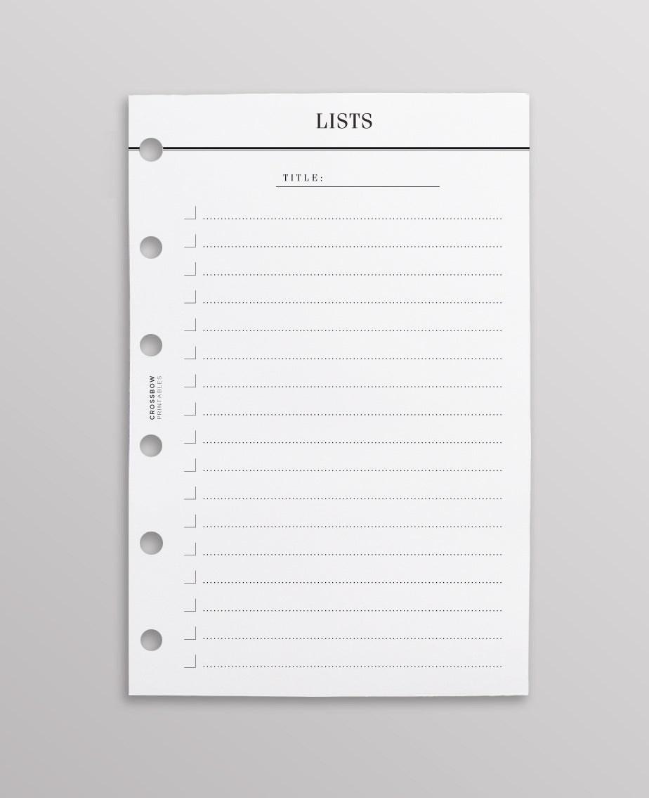 minimal planner inserts pocket