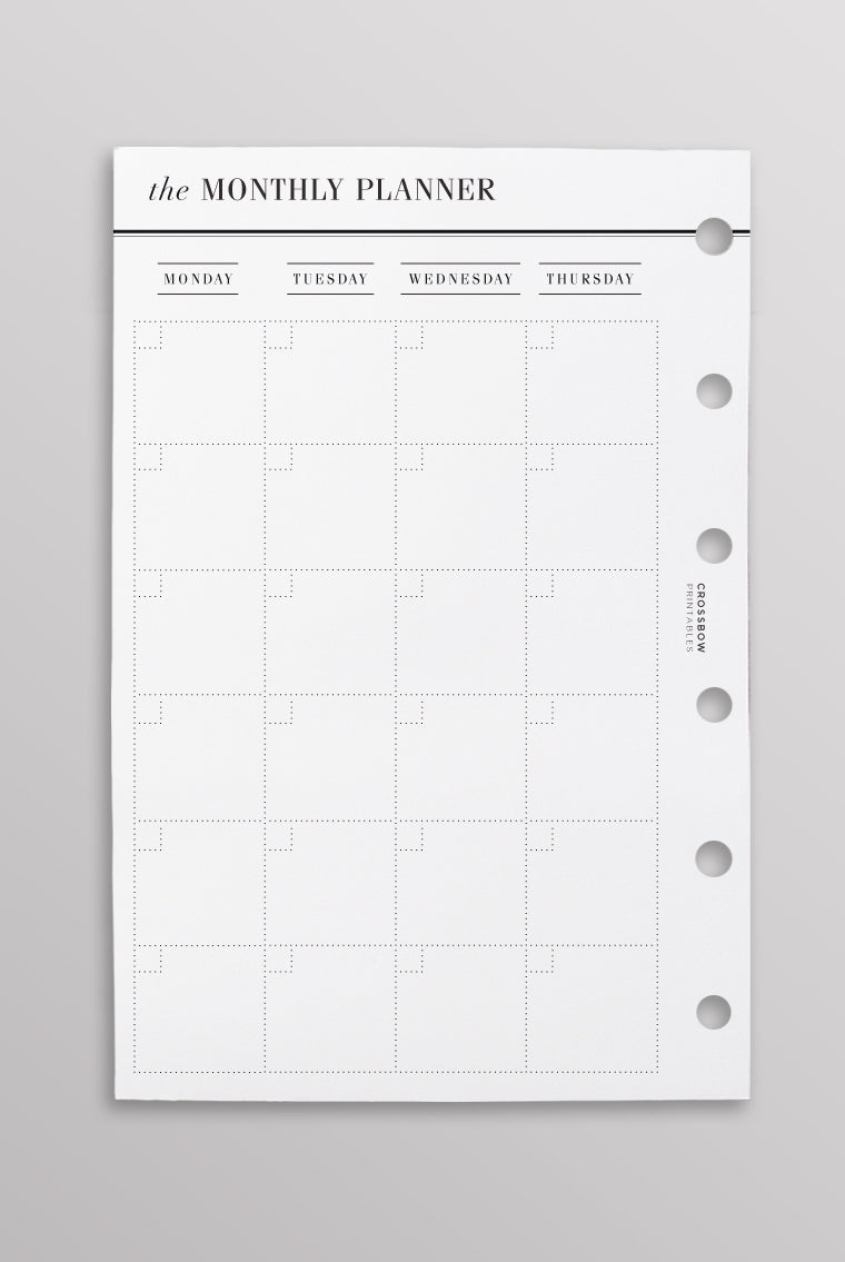 Pocket Size Monthly Planner