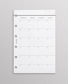 lv pm agenda month on two pages