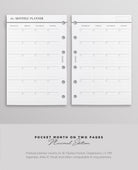month on two pages filofax pocket