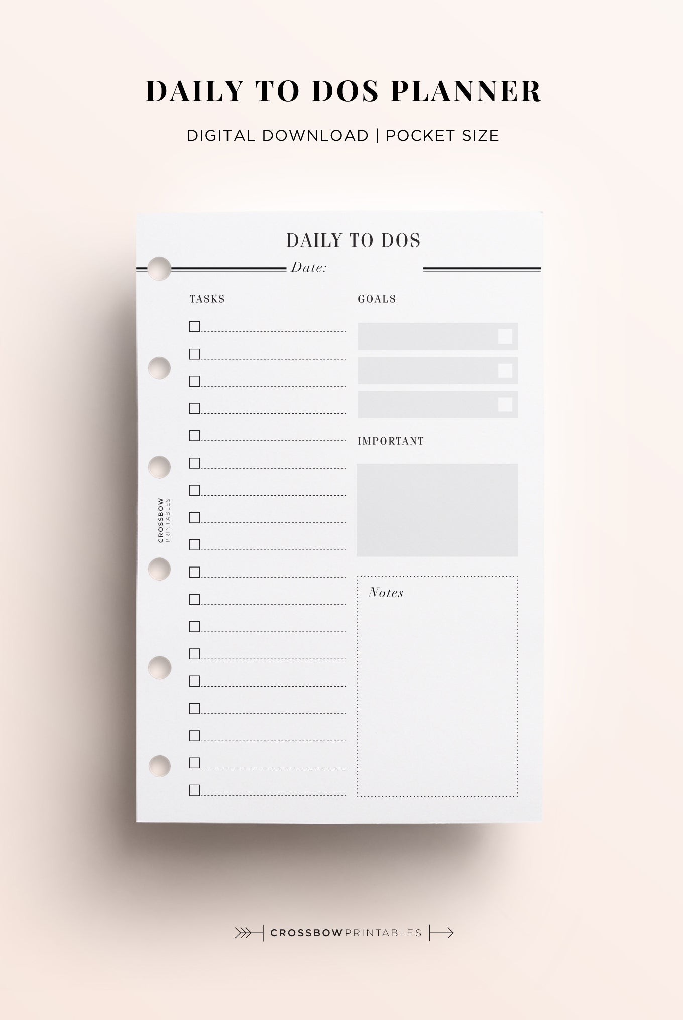Printable Pocket Planner Inserts – Crossbow Planner Co. printable-pocket-planner-inserts-crossbow-planner-co