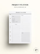 A6 Printable Inserts project planner