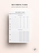 Printable Pocket Planner Inserts