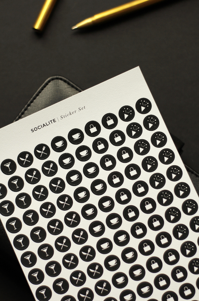 minimal tiny planner stickers