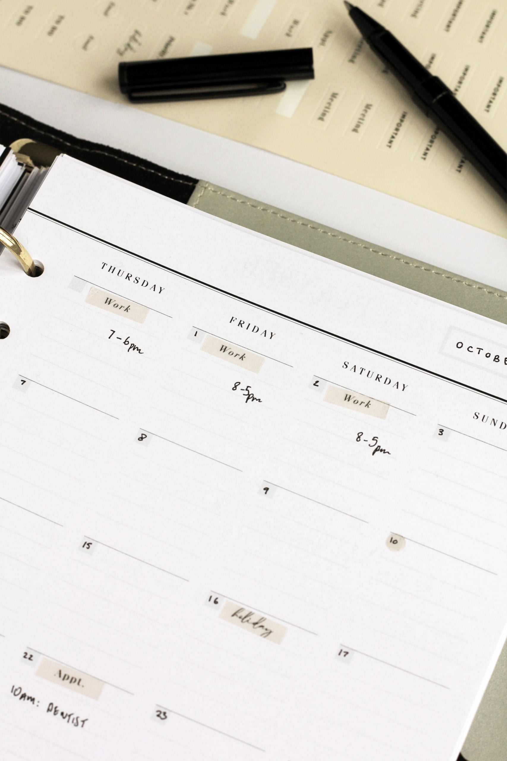 minimal planner stickers