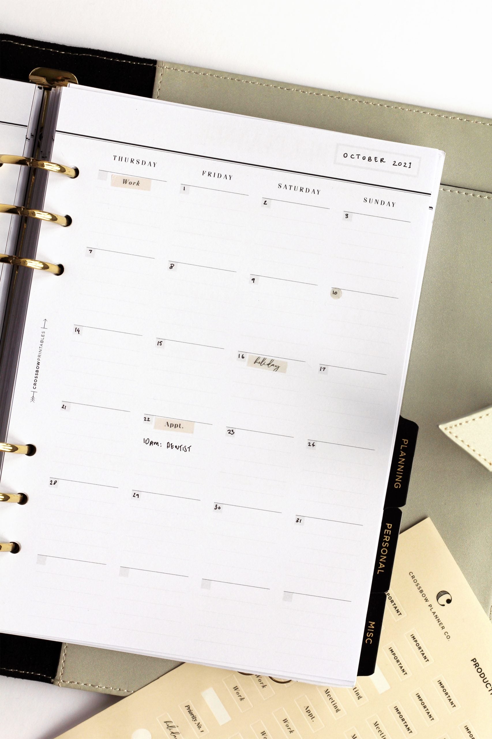 clear text planner stickers