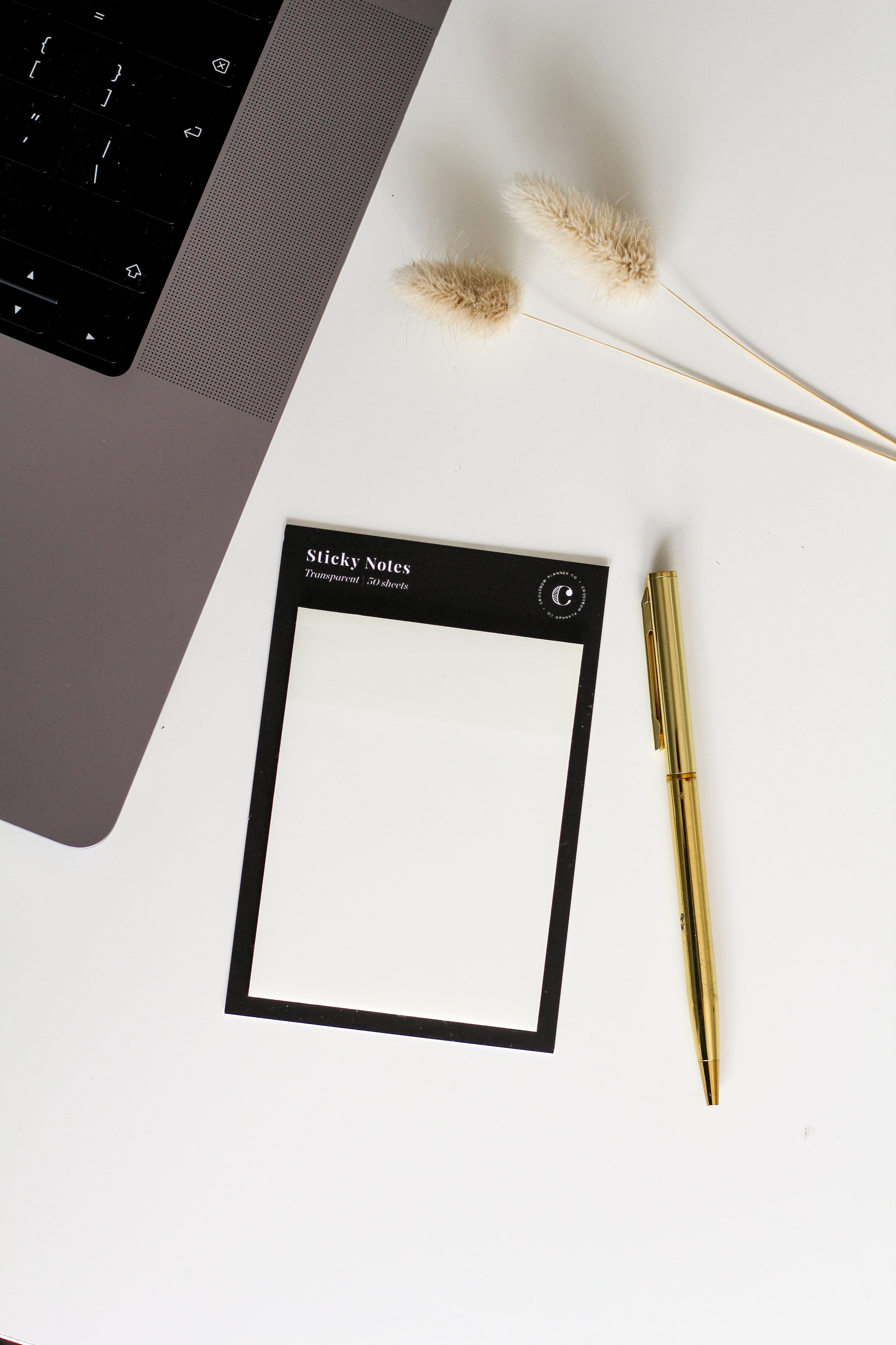 Transparent sticky notes – Crossbow Planner Co.