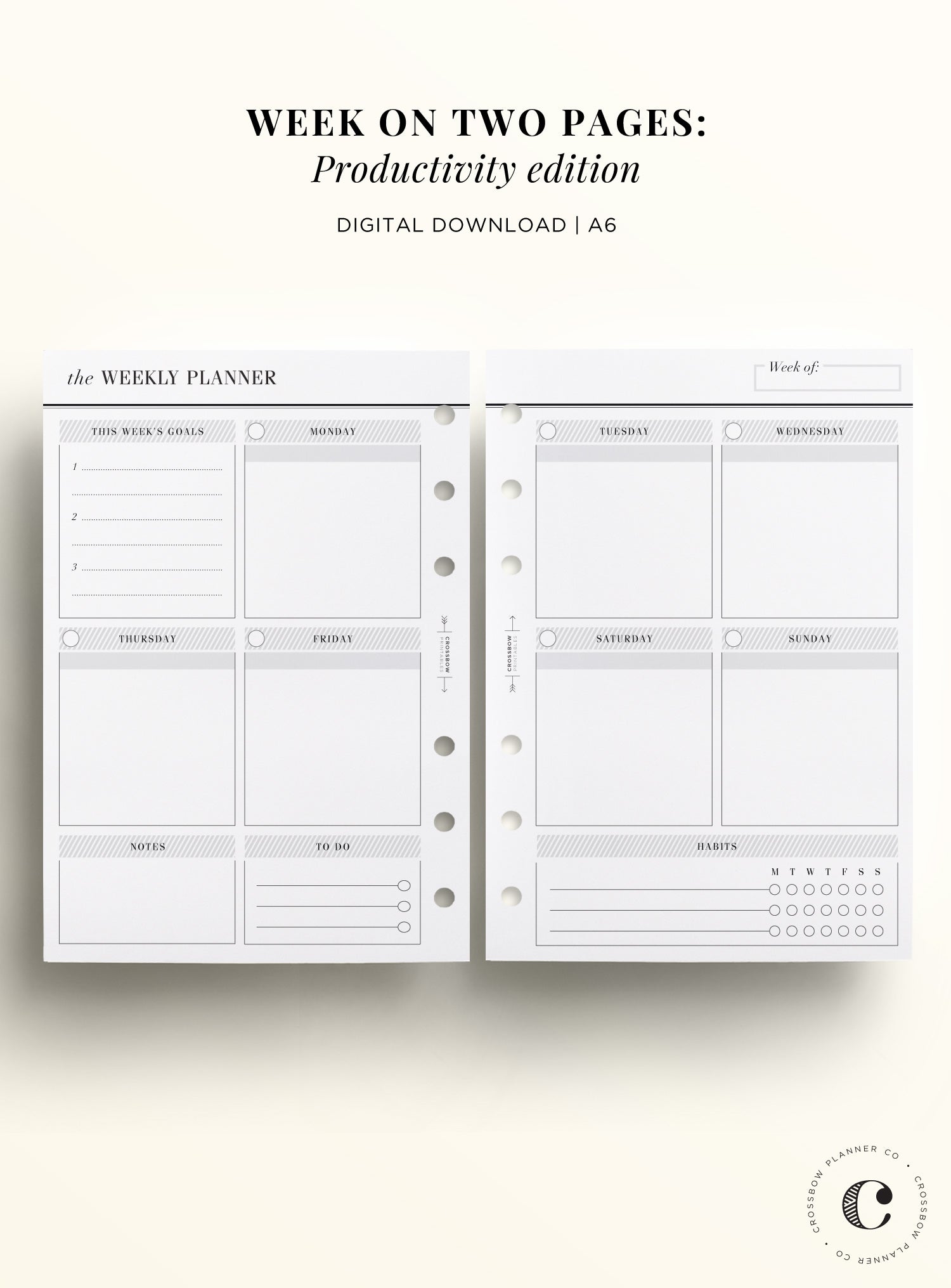 a6 weekly planner inserts