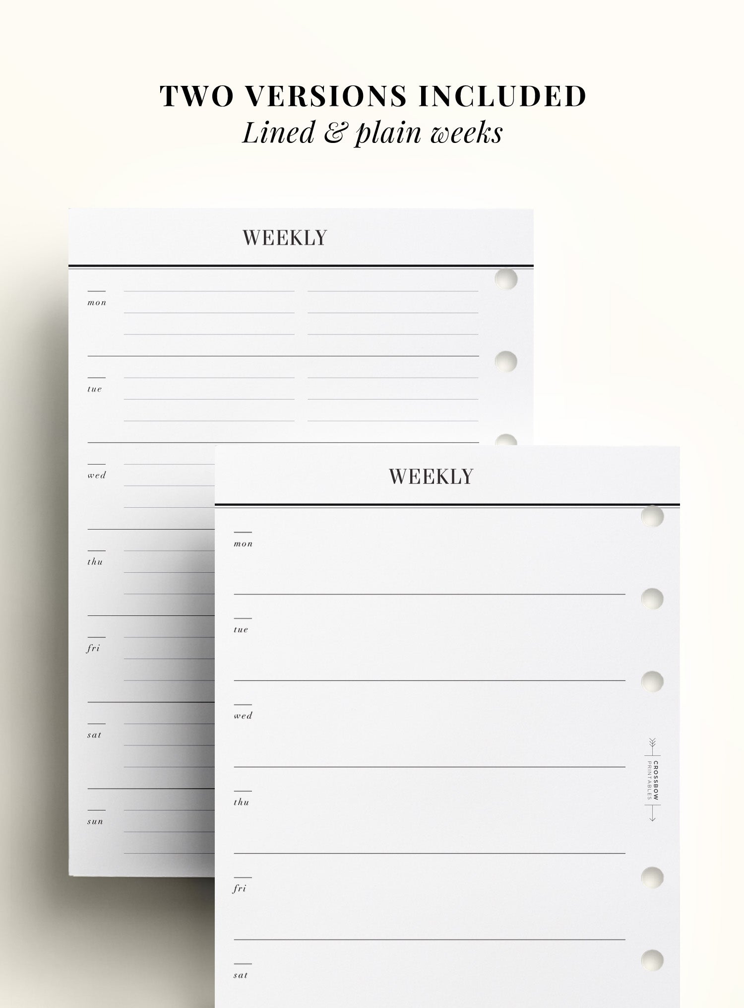 printable hobonichi weeks a5 week on two pages