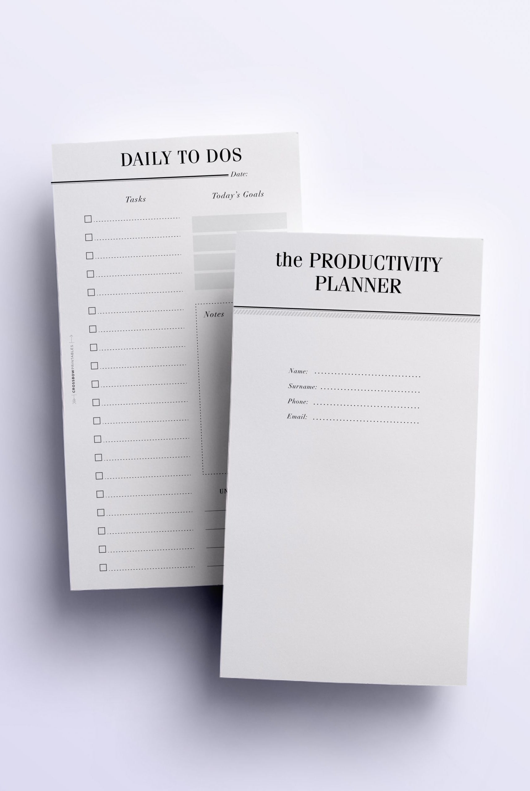 productivity planner personal size