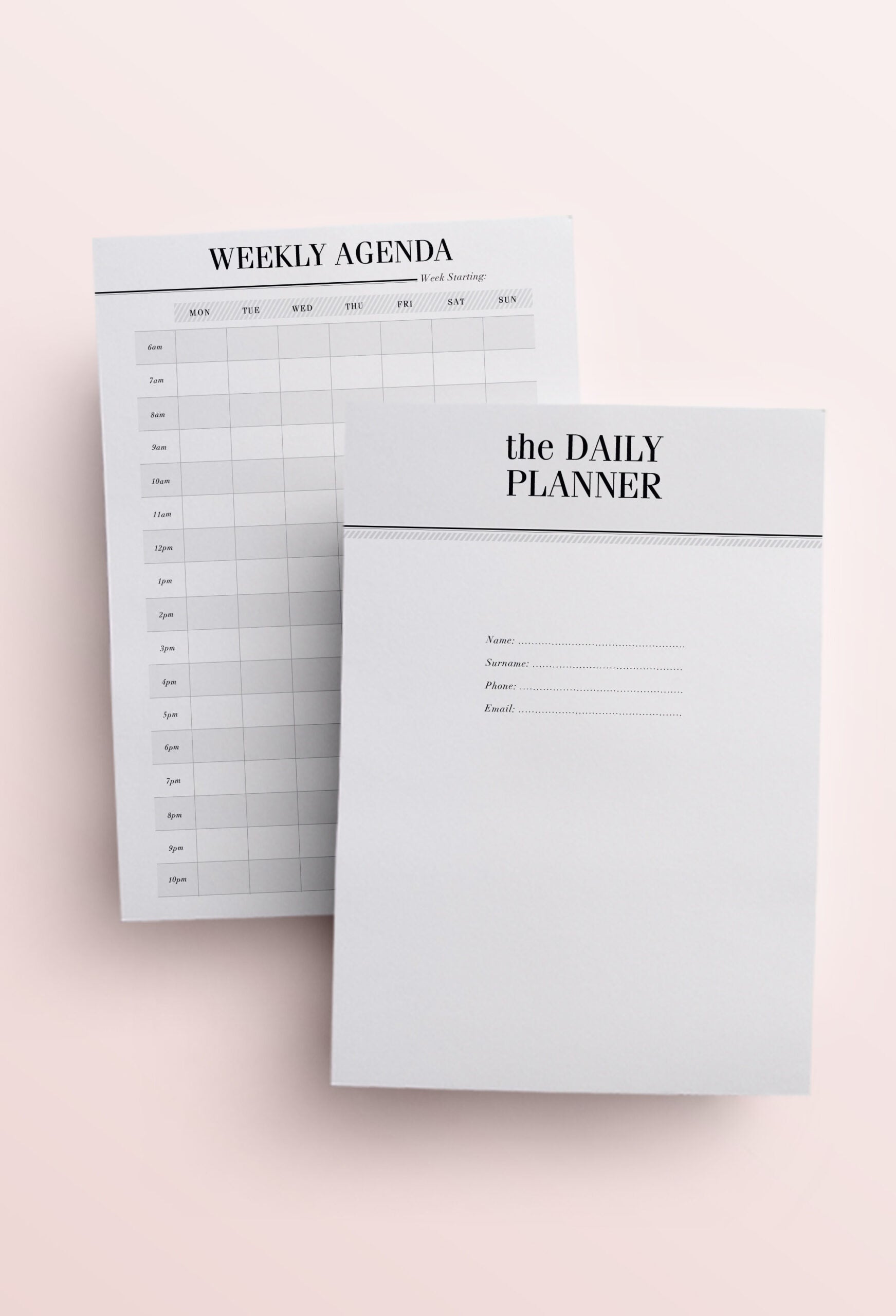 Daily Planner: Printable Pack – Crossbow Planner Co.