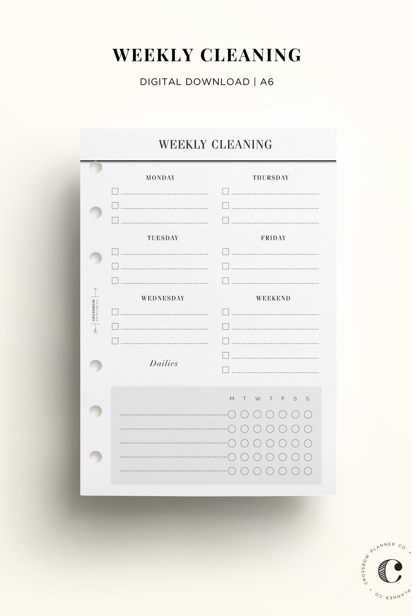 Printable Planner Inserts A6