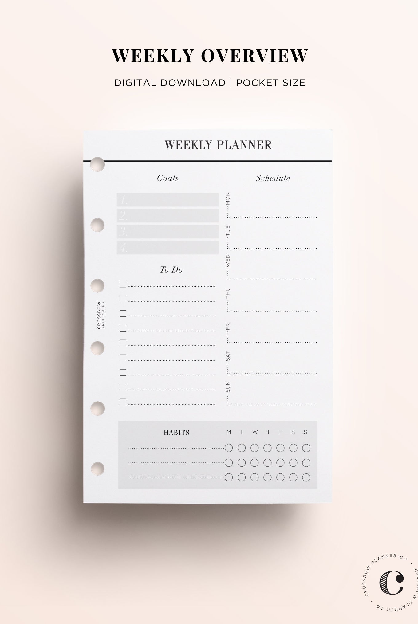 Weekly Calendar Pocket Size Printable Weekly Calendar Pocket Size Printable