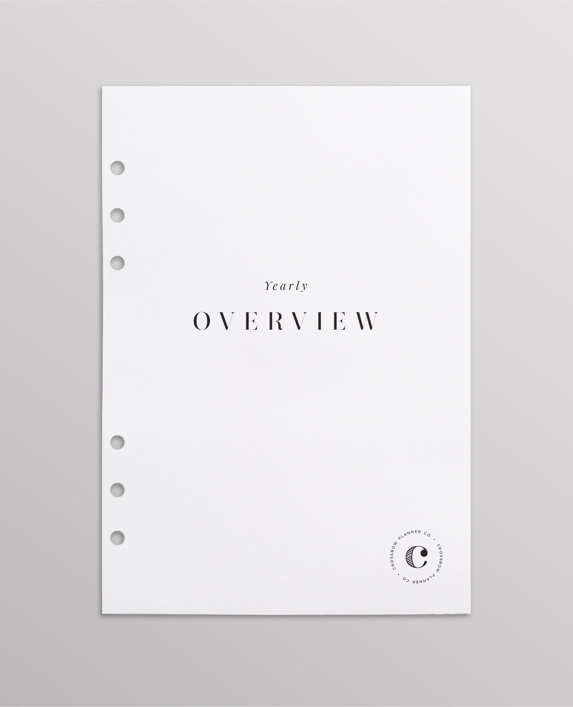 yearly overview planner pages
