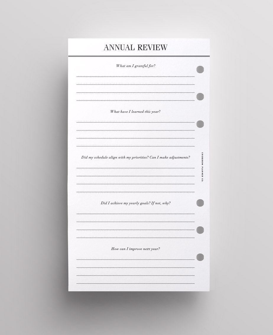 annual review planner