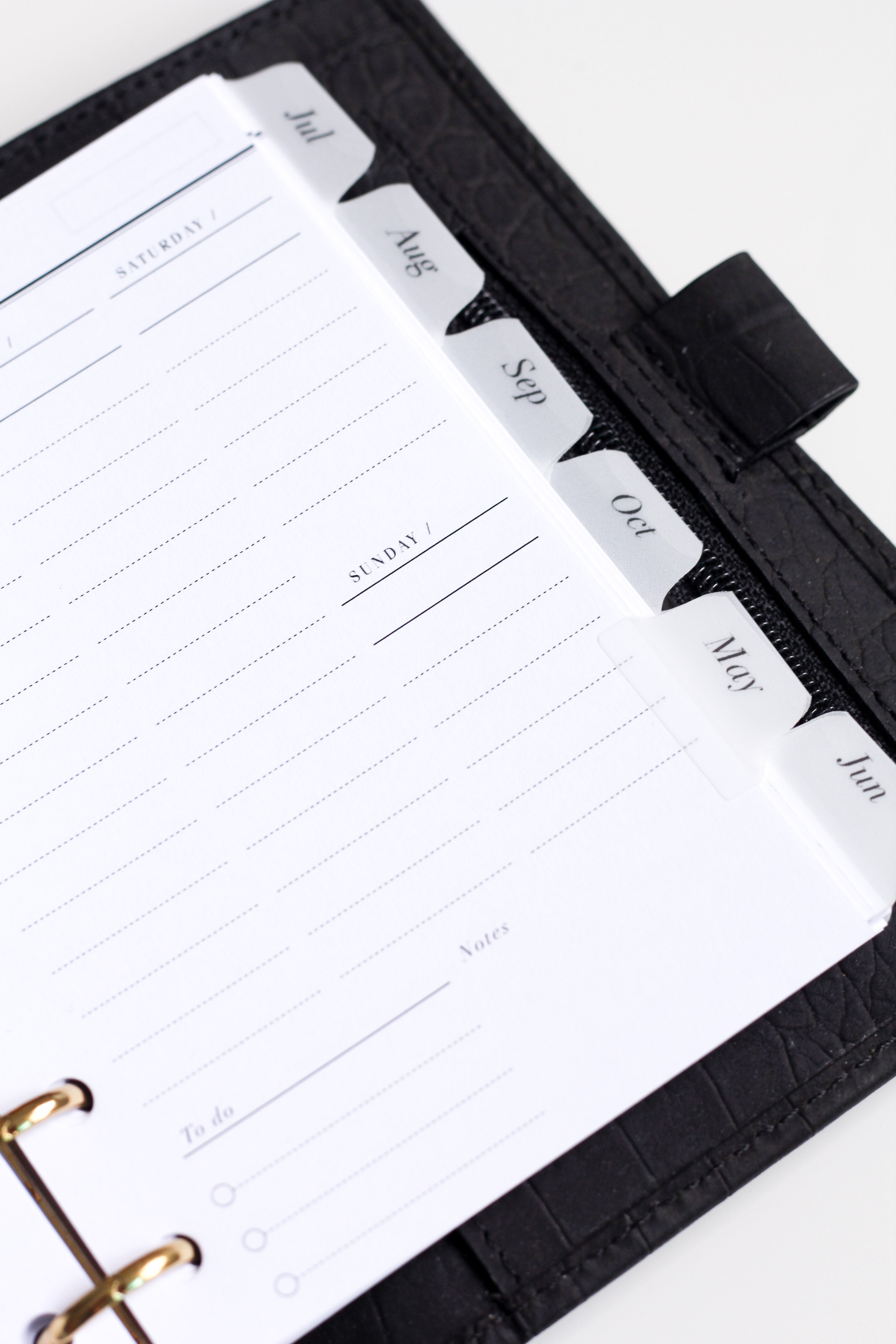 pocket size monthly planner dividers